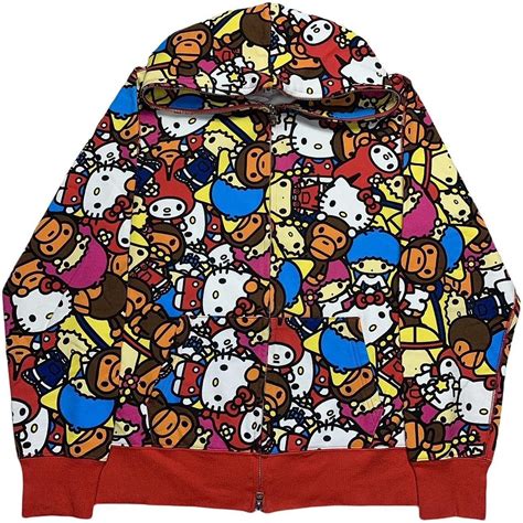 Bape Bape x Hello Kitty Sanrio Full Zip Hoodie | Grailed