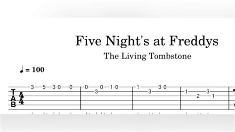 Intro to fnaf- The Living Tombstone in 2024 | Bass guitar tabs, Guitar ...