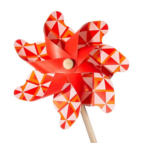 Sunny Club Red Print Check Whirligig, 19"