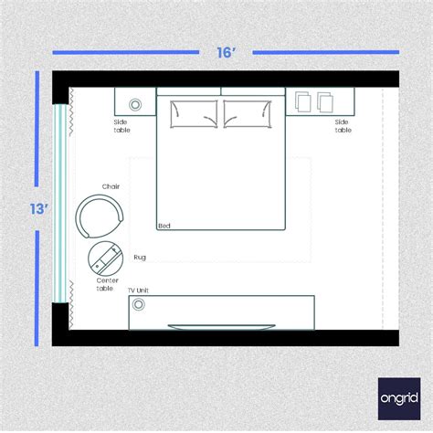 Tropical-Inspired Bedroom Design | 16' x 13' – Ongrid Design