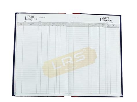 LRS Ledger Register Size - 34 x 21 CM - 80 GSM Thick Ledger Paper ...