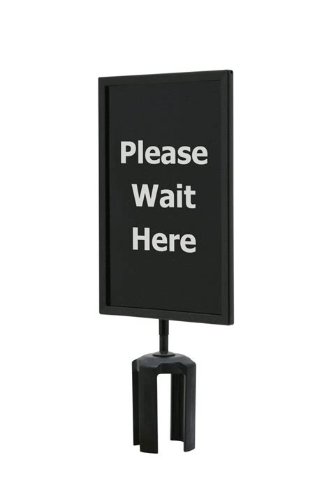 Queue Way QueueWay Sign Please Wait Here Double Sided, 7 x 11 Size ...