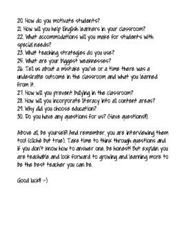 Rezultat imagine pentru Teaching Interview Questions