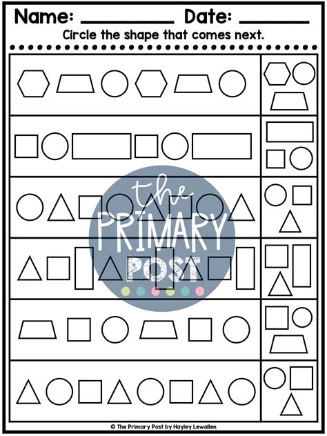 Image result for Types of Patterns Worksheet