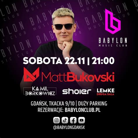 Matt Bukovski za deckami Babylonu !🔥22.11, Babylon MUSIC CLUB, Gdansk ...