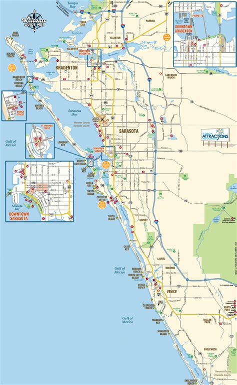 Map Of Sarasota And Bradenton Florida - Welcome Guide-Map To With ...