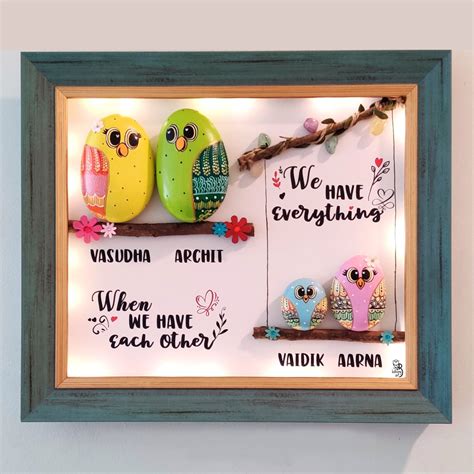 Playful Paradise Pebble Art(14x12 Inches ) – Batoony Rocks