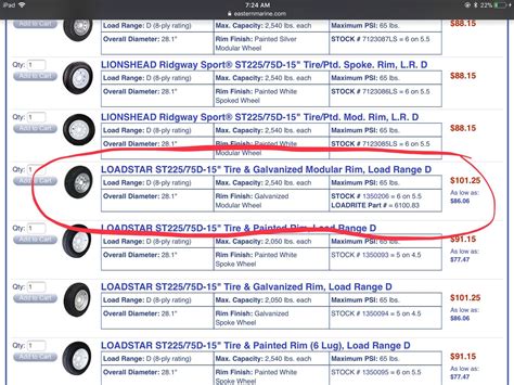 Trailer Wheel Size Chart at Jasmine Thornber blog