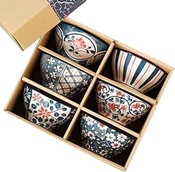 YANCI Porcelain Dessert Bowls Cereal Bowl with Gift Box, 280 ml Vibrant ...