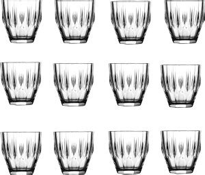 PASABAHCE (Pack of 12) GP/DIAMOND TUMBLER Glass Glass Set Whisky Glass ...