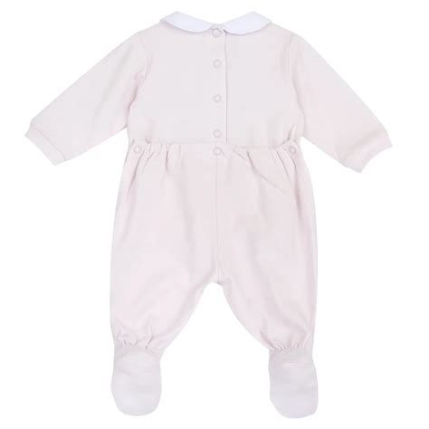 Chicco Girls Light Pink Embellished Back Opening Babysuit - Babysuit ...