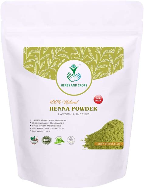Buy Herbs and Crops Natural Heena Powder Green 227 g Online at Low ...