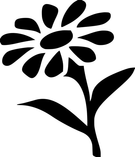 Vector silhouette of Flower on white background 22933151 Vector Art at Vecteezy