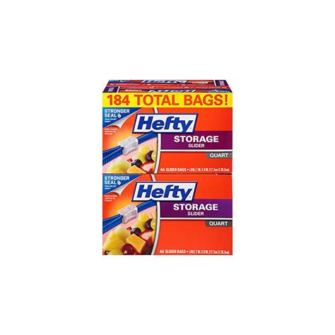 Buy Hefty Slider Storage Bags, Quart, 184 Count Online at Low Prices in ...