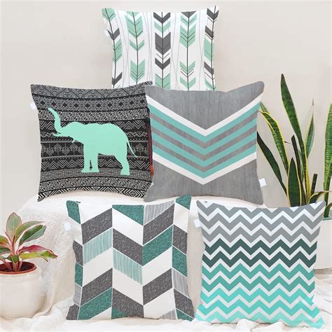 Buy BRICK HOME Floral Printed Poly Cotton Cushion Covers Set of 2 (12 X ...