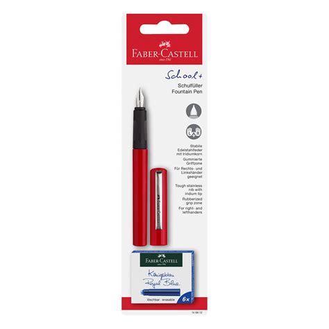 Faber-Castell Fountain Pen - Red Medium with Ink | University of ...