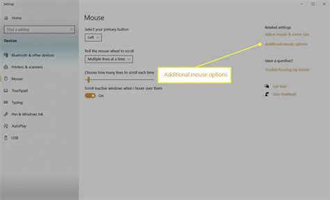 Image result for Cursor Control Settings