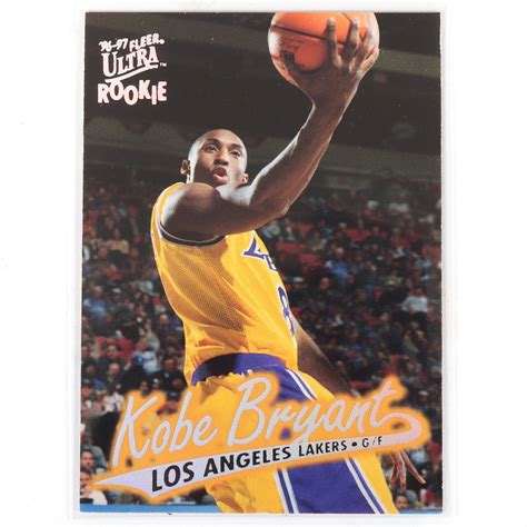 Lot - 1996-97 Fleer Ultra Kobe Bryant Rookie Basketball Card #52