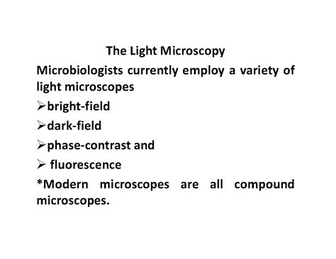 Microscopy - By gs yeddirapa - The Light Microscopy Microbiologists ...