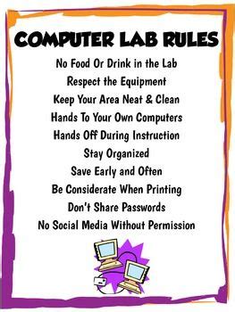 Image result for School Computer Lab Rules