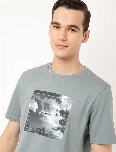 Buy Pure Cotton Printed Crew Neck T-shirt at Marks & Spencer