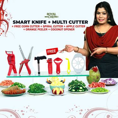 Royal Chef Smart Knife + Multi Cutter + 5 Free Gifts – Naaptol.in