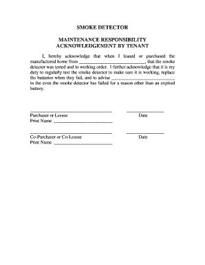 Smoke Detector Form - Fill Online, Printable, Fillable, Blank | pdfFiller