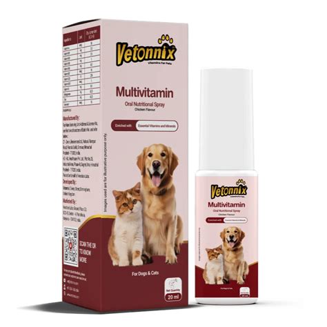 Vetonnix Oral Multivitamin Spray for Dogs & Cats | Pet Supplement ...