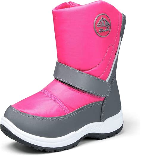 Kushyshoo Kids Snow Boots Waterproof Pink Girls Winter Boot Big Kid ...