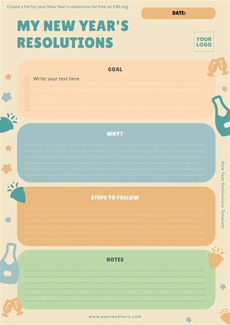 New Year Resolutions Printable | Rossy Printable