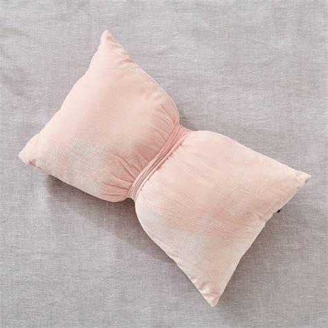 Buy Slate Kids Velvet Bow Filled Cushion - 50x30cm from Home Centre at ...