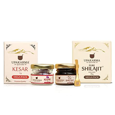 UPAKARMA Ayurveda Natural and Pure Resin 30g Shilajit with 2g Kashmir ...