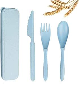 Prachit Food Grade Plastic Spoon, Fork & Knife Set – Reusable Travel ...