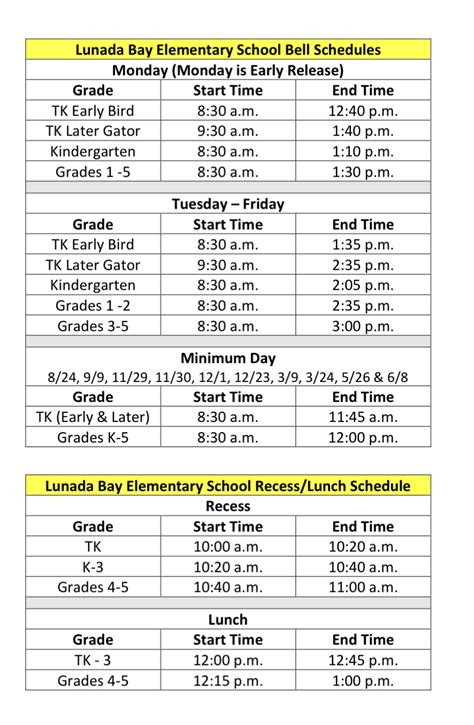 Bell Schedule East River at Belinda Tetrault blog