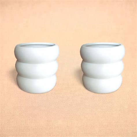 Buy 4.5 inch (11 cm) Ring Design Round Ceramic Pot online from ...