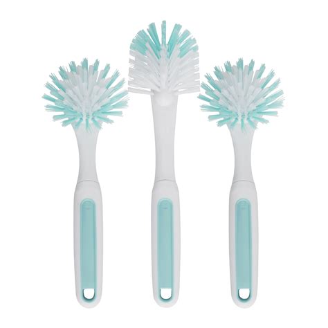GoodCook PROfreshionals 3-Piece Kitchen Dish Brush Set, BPA-Free, Teal ...
