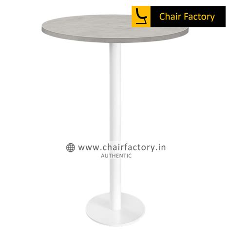 Tobi White Wooden Round Bar Table | Chair Factory