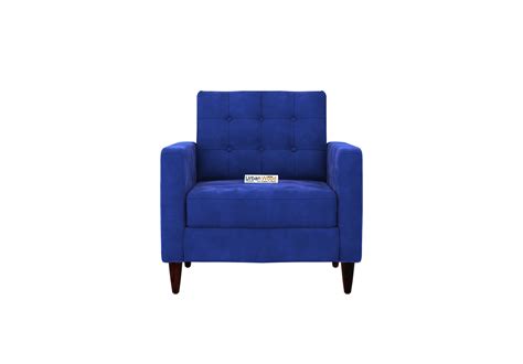 Buy Hamper 3+1+1 Seater Fabric Sofa (Velvet, Sapphire Blue) Online in ...