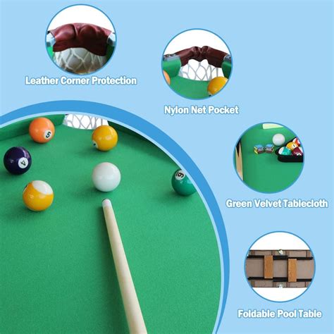 KAKIBLIN Billiard Table, 55 Inch Folding Pool Table India | Ubuy