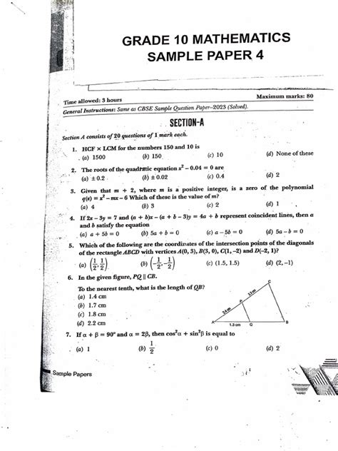 Image result for Math Sample Paper