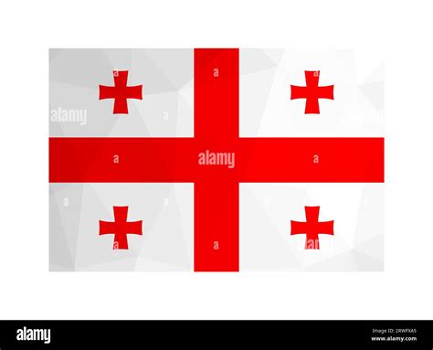 Vector isolated illustration. National Georgian flag in red and white ...