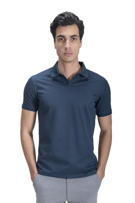 Wing Polo | Heavy Dobby Johnny collar Polo | No button polo