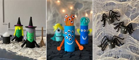Cardboard Tube Halloween Characters • Toilet Paper Tube Crafts