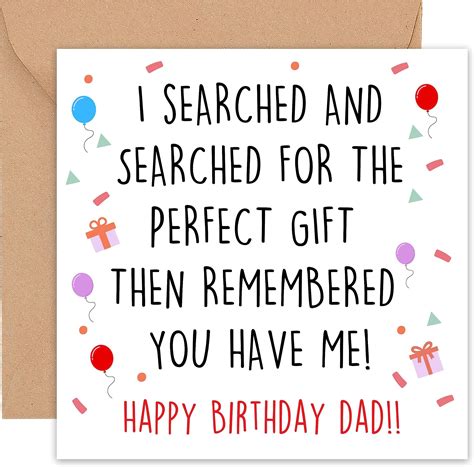 Dad Birthday Cards Card - Funny - Birthday Card Dad - from Son Daughter ...