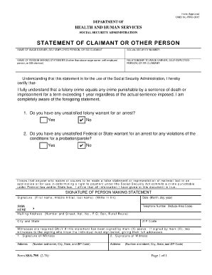 Claimant Statement Sample - Fill Online, Printable, Fillable, Blank ...