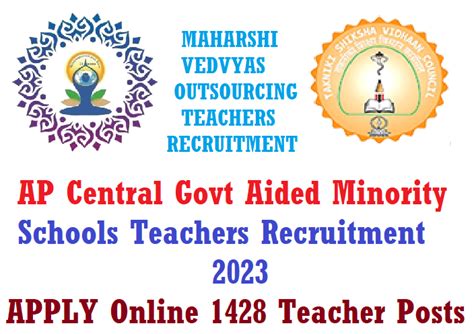 AP Central Govt Minority Schools Teachers Recruitment 2023 APPLY Online ...