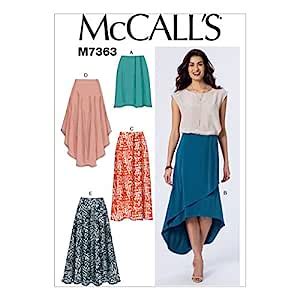 McCall's Patterns M7363 Misses' Elastic-Waist Pull-On Skirts, Size A5 ...
