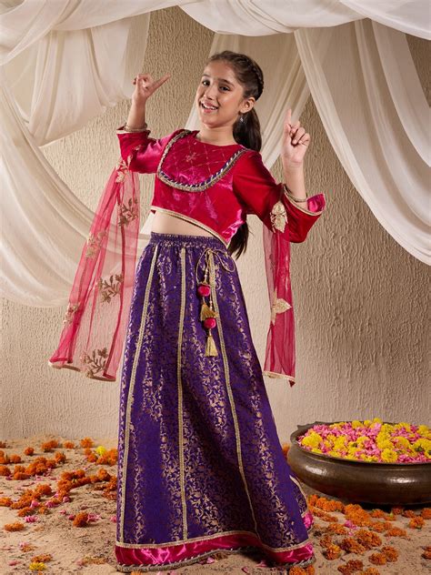 Buy Embroidered Ready To Wear Lehenga & Blouse With Dupatta