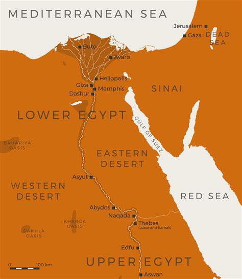 Egypt Cataracts Map Ancient Egypt