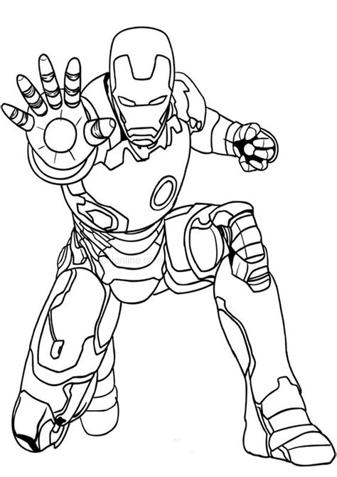 Iron Man Color Pages Printables